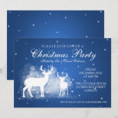 Elegant Party Deer Sparkle Blue Kaart (Voorkant / Achterkant)