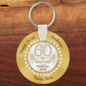 Elegant, Party Favors for 60th Birthday Vrouw, Sleutelhanger (Voorkant)