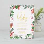 Elegant Party Folie Feestdagenkaart (Staand Voorkant)