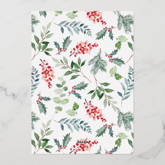 Elegant Party Folie Feestdagenkaart (Achterkant)