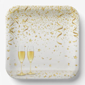 Elegant Party Glow – Modern Neon Celebration Desig Papieren Bordje (Voorkant)