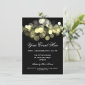 Elegant Party Invitation Gold Black Kaart (Staand voorkant)