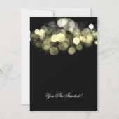 Elegant Party Invitation Gold Black Kaart (Achterkant)