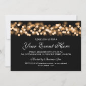 Elegant Party Invitation Gold Hollywood Glam Kaart (Voorkant)