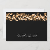 Elegant Party Invitation Gold Hollywood Glam Kaart (Achterkant)