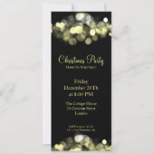 Elegant Party Invitation Gold Shimmering Lichten Kaart (Voorkant)
