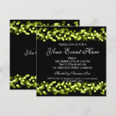 Elegant Party Invitation Green Hollywood Glam Kaart (Voorkant / Achterkant)