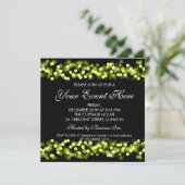 Elegant Party Invitation Green Hollywood Glam Kaart (Staand voorkant)