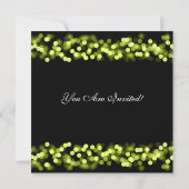 Elegant Party Invitation Green Hollywood Glam Kaart (Achterkant)