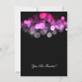Elegant Party Invitation roze Black Kaart (Achterkant)