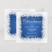 Elegant Party Magic Sparkle Blue Kaart (Voorkant / Achterkant)