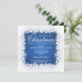 Elegant Party Magic Sparkle Blue Kaart (Staand voorkant)