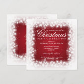 Elegant Party Magic Sparkle Red Kaart (Voorkant / Achterkant)