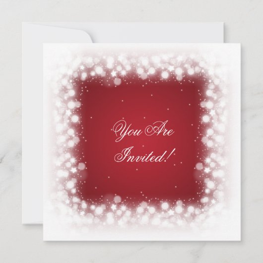 Elegant Party Magic Sparkle Red Kaart (Achterkant)