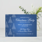 Elegant Party Merry kerstbomen Blue Kaart (Staand voorkant)