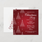 Elegant Party Merry kerstbomen Red Kaart (Voorkant / Achterkant)