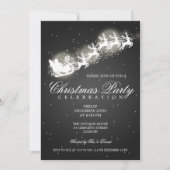 Elegant Party Santa Sparkle Black Kaart (Voorkant)