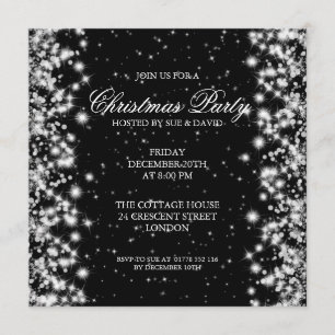 Elegant Party Sparkle Black Kaart