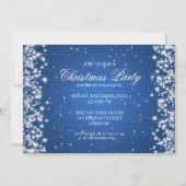 Elegant Party Sparkle Blue Kaart (Voorkant)
