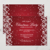 Elegant Party Sparkle Red Kaart (Voorkant / Achterkant)