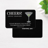 Elegant Party Wedding Reception Free Drink Voucher Visitekaartje (Bureau)