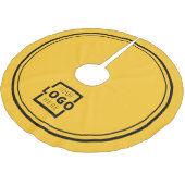Elegant Party Yellow Custom Company Logo Kerstboom Rok (Gekanteld)