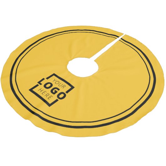 Elegant Party Yellow Custom Company Logo Kerstboom Rok (Gekanteld)