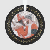 Elegant Pas getrouwd Foto gehuwd en Merry Ornament (achterkant)