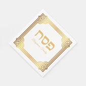 Elegant Pascha Wit en Goud Servet (Hoek)