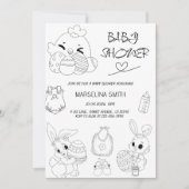Elegant Pasen Baby Shower Feest Kaart (Voorkant)