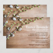 Elegant Pasen Brunch Rustic Spring Blossom Eggs Kaart (Voorkant / Achterkant)