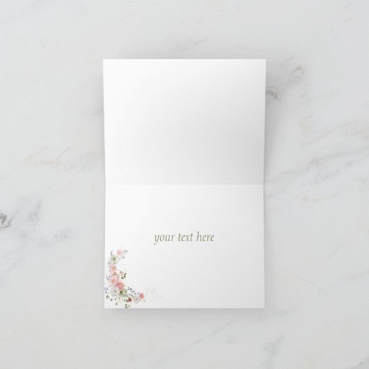 Elegant Pasen Hij is Risen gepersonaliseerd Notitiekaartje (Binnen)