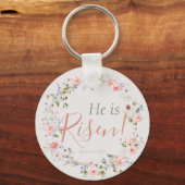 Elegant Pasen Hij is Risen Inspirerend Sleutelhanger (Voorkant)