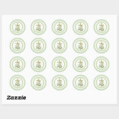 Elegant Pasen Kruis & Lelie Ontwerp Ronde Sticker (Vel)