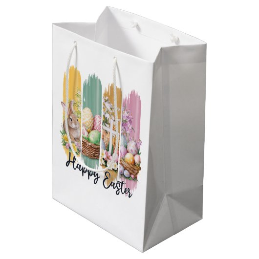 Elegant Pasen Medium Cadeauzakje (Achterkant Gekanteld)