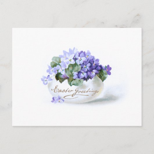 Elegant Pasen Paars vergeet-me-Nots Briefkaart (Voorkant)