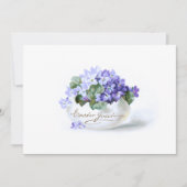 Elegant  Pasen Paars vergeet-me-Nots Feestdagenkaart (Voorkant)