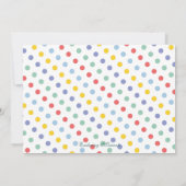 Elegant Pasen Polka Dot Brunch Uitnodiging (Achterkant)