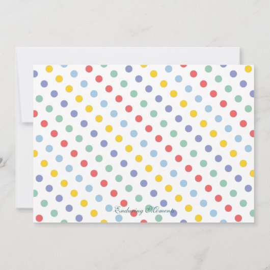 Elegant Pasen Polka Dot Brunch Uitnodiging (Achterkant)