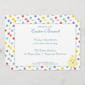 Elegant Pasen Polka Dot Brunch Uitnodiging (Voorkant / Achterkant)
