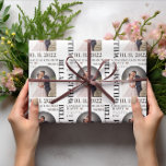 Elegant Passen getrouwd Mr & Mrs Wedding Cadeaupapier<br><div class="desc">Dit het verpakken document wordt ontworpen met de foto en de Tekst van het Paar. Ziet er heel stijlvol uit! U kunt dit gift gemakkelijk personaliseren die door de Naam, de datum, en de foto te veranderen verpakt. Creëer een voor je vrienden en familie trouwcadeau vandaag! Voor verdere aanpassing, te...</div>