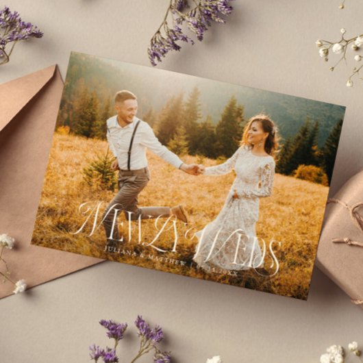  Elegant Passen getrouwd Trouwfoto Aankondiging