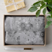 Elegant passiebloemen zilvergrijs tissuepapier (Geschenk)