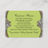 Elegant Passion Flower Professional Florist Visitekaartje (Achterkant)