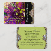 Elegant Passion Flower Professional Florist Visitekaartje (Voorkant / Achterkant)