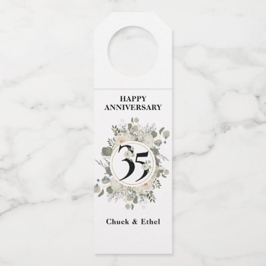 Elegant pasta 35e JUBILEUM Fles Hanger Label (Voorkant)