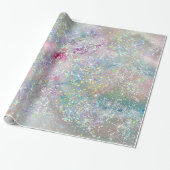 Elegant pasta-alcohol Ink Holographic Glitter Cadeaupapier (Uitgerold)