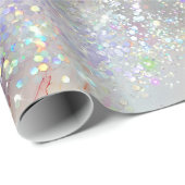 Elegant pasta-alcohol Ink Holographic Glitter Cadeaupapier (Rol Hoek)