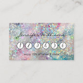 Elegant pasta-alcohol Ink Holographic Glitter Klantenkaartje (Voorkant)