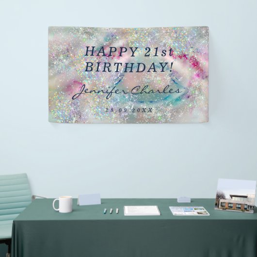 Elegant pasta-alcohol Ink Holographic Glitter Spandoek (Beurs)